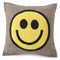 Hand Felted Wool Happy Sad Face Pillow - 20" Arcadia Home